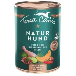 Terra Canis Naturhund 400g-Dose Hundenassfutter Pute & Ente 12 x 400g