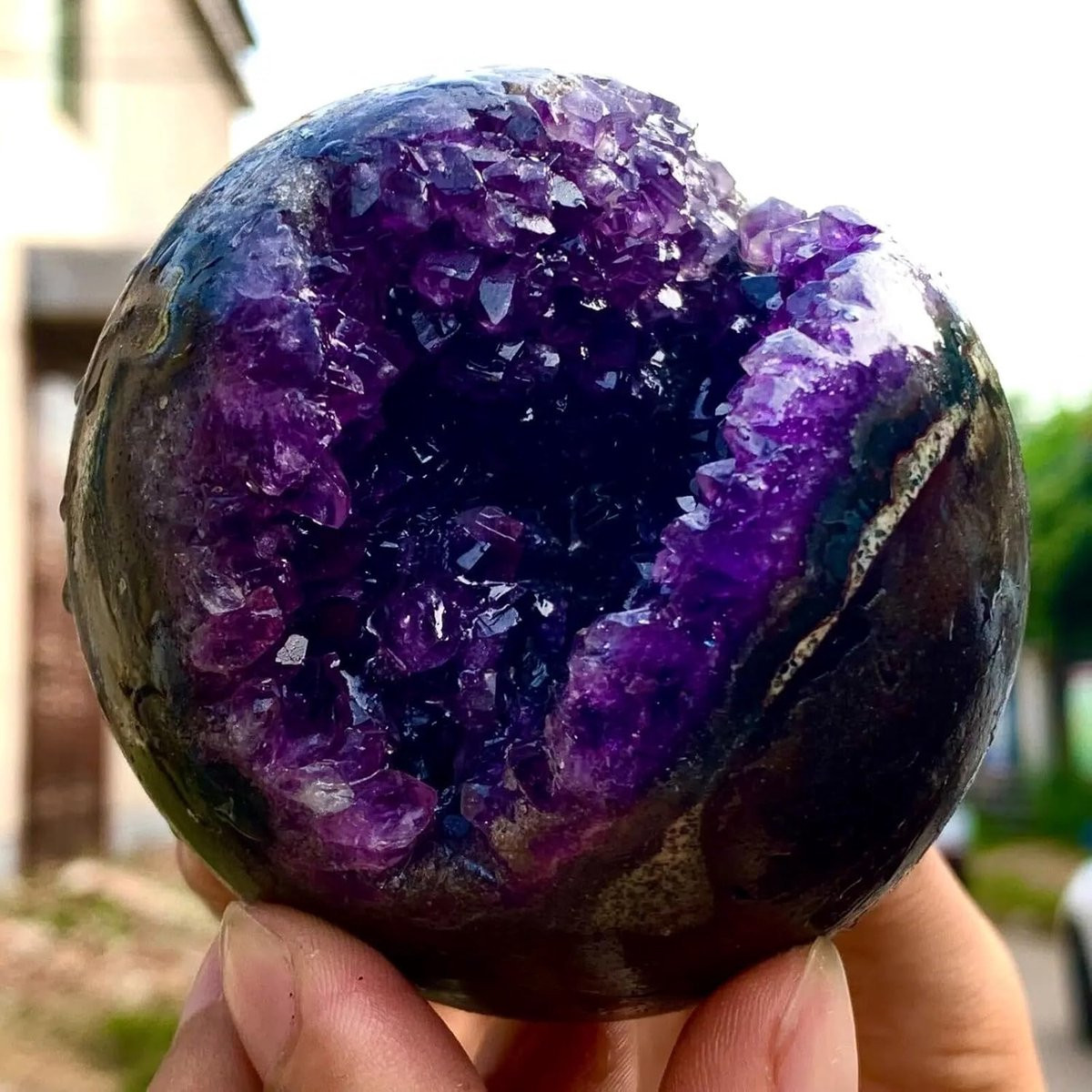 Amethist Kristal - Paarse Edelsteen voor Huisdecoratie - Natuurlijke Vorm - 350-400g - Paars