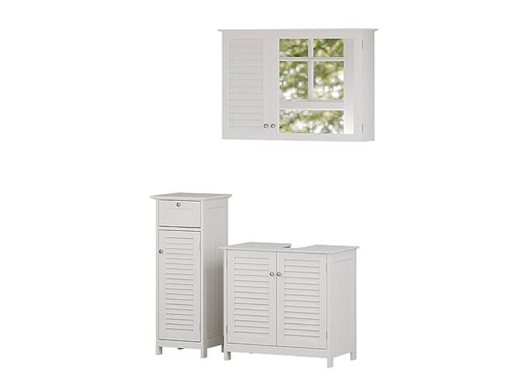 Vicco Badmöbel-Set Riad, Weiß 60 cm