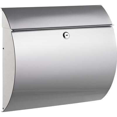 ALCO Briefkasten Metall lackiert 330x120x375mm silber Packung mit 4 Stück