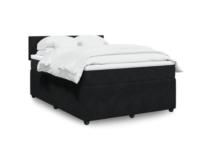 RJPLMFV Lattenrost und Matratze, Velours, Schwarz, 160 x 200 cm Individuelle Taschenfedern, abnehmbarer Bezug, waschbar, individuelle Unterstützung