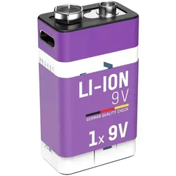 Ansmann 1315-0005 Haushaltsbatterie Wiederaufladbarer Akku 9V Lithium-Ion (Li-Ion)
