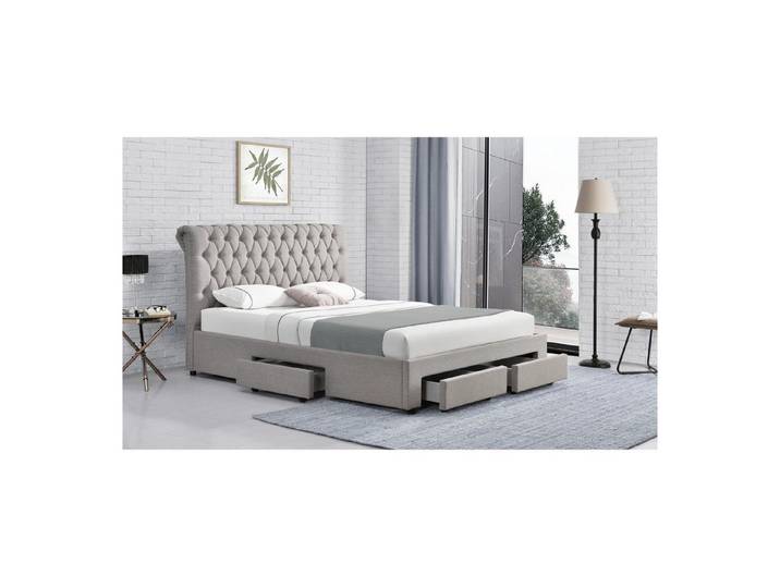 HTI-Living Bett Bett mit Stauraum 140 x 200 (Stück, 1-tlg., 1x Bett Claire 140 mit Lattenrost, ohne Matratze und Dekoration), Doppelbett mit Lattenrost und Schubladen