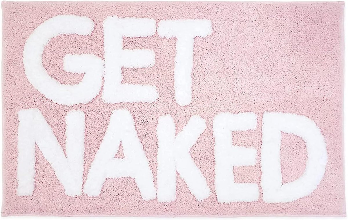 Roze badmat voor de badkamer