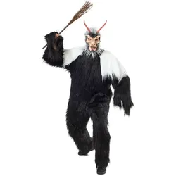Overall "Krampus", schwarz-weiß