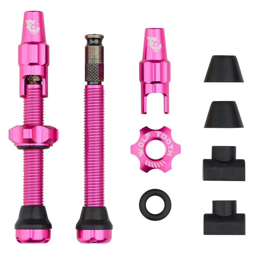 Wolf Tooth Tubeless Valve Stem Ventile, Clik Valve, 44mm, 2 Stk., pink (TLV-CLIK44_PNK)