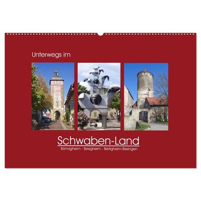 Unterwegs im Schwaben-Land (Wandkalender 2026 DIN A2 quer), CALVENDO Monatskalender