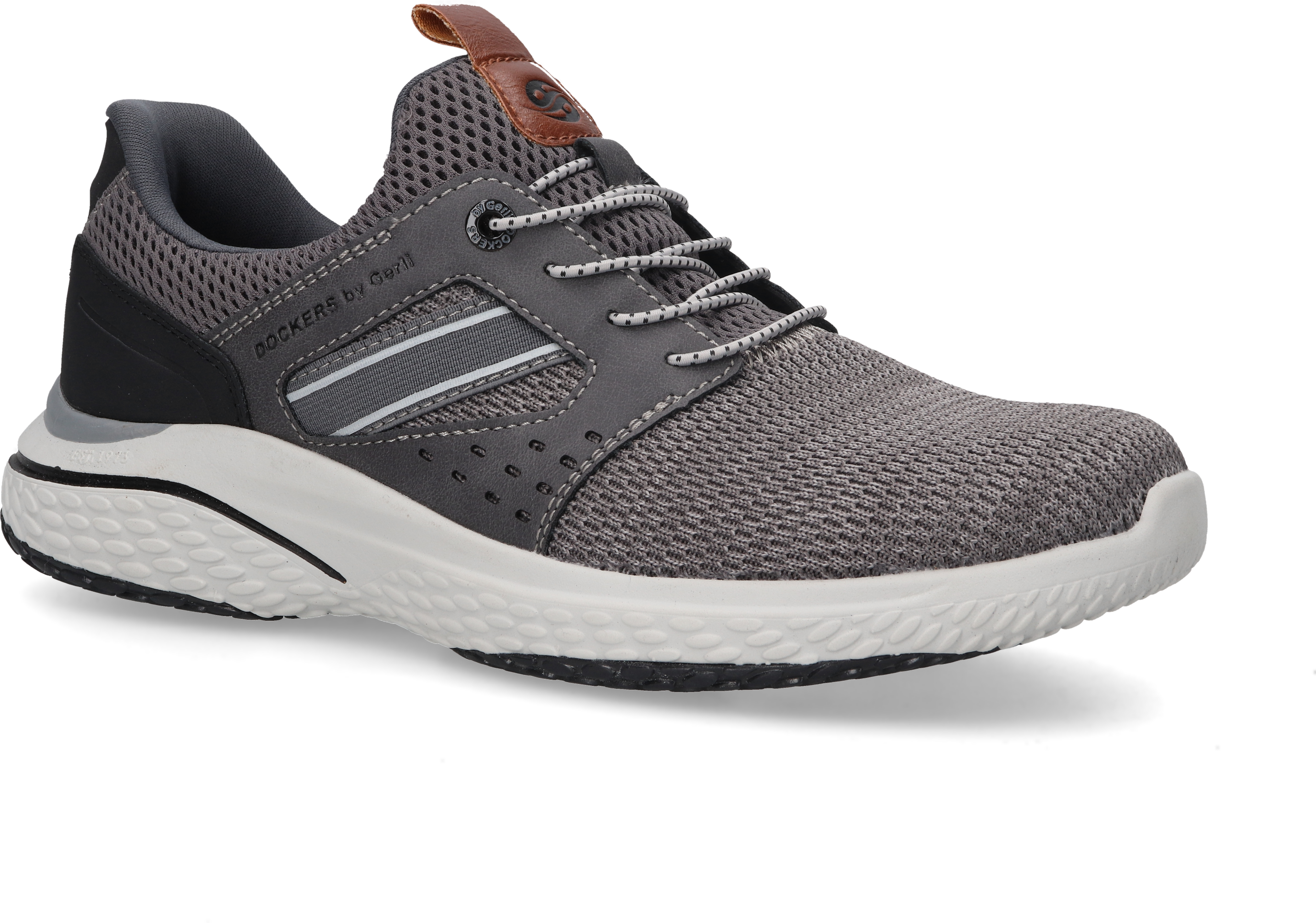 Slip-On Sneaker DOCKERS BY GERLI, Herren, Gr. 42, Textil, grau, Lederimitat, Textil, Schuhe Slip-On Sneaker, Schlupfschuh, Freizeitschuh, Sneaker mit Elastikschnürung
