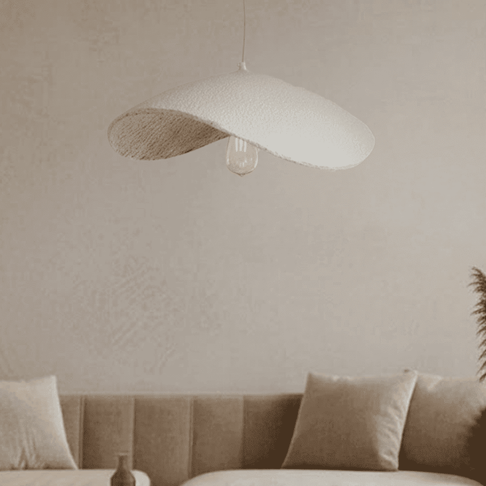 In Stock - Montrose Cream & Antique Brass Organic Ceiling Light