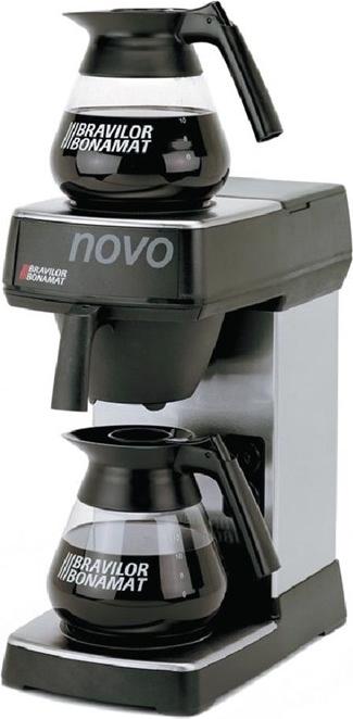 Bravilor Novo, Filterkaffeemaschine, 1,7 l, Gemahlener Kaffee, 2130 W, Schwarz, Silber