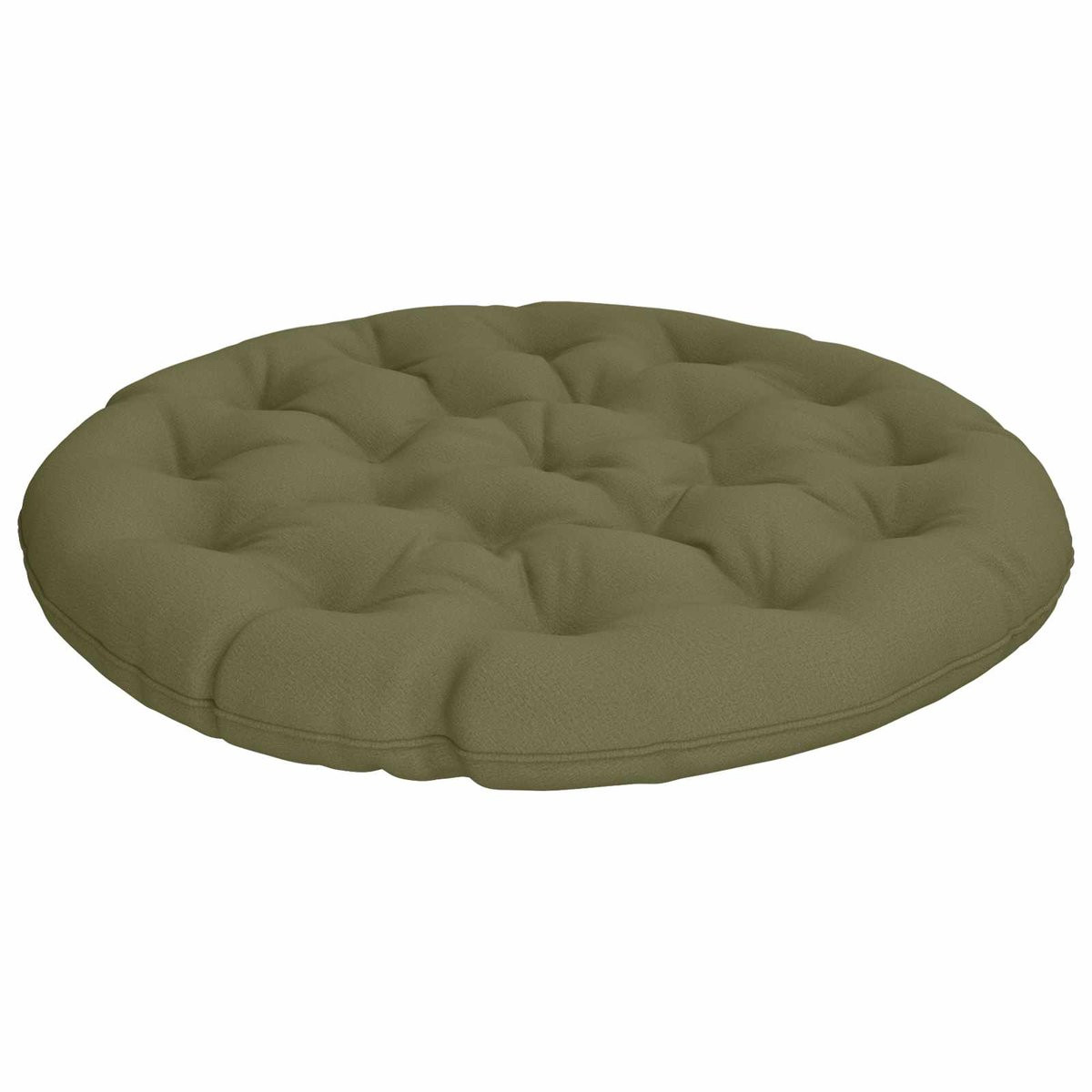 vidaXL Papasan Stoel met Kussen VIANEN - Olijfgroen - 100% Polyester