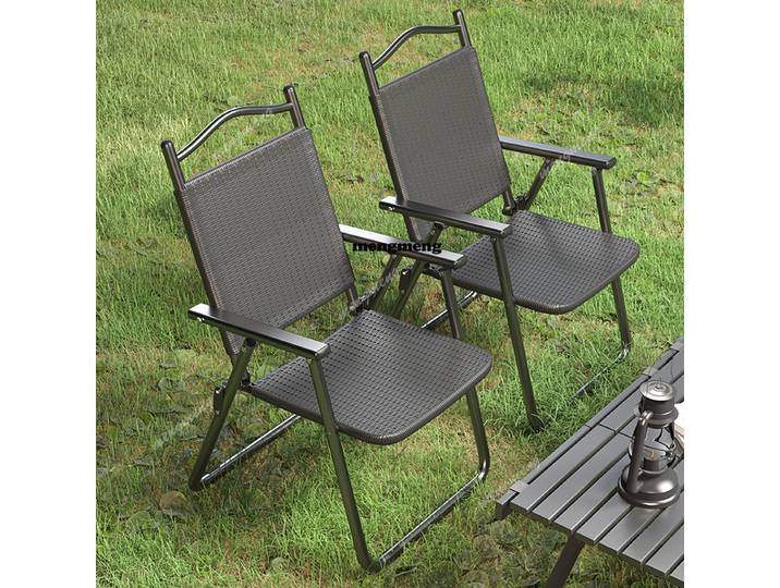 Chaise pliante en rotin pour l'extérieur, chaise de plage relaxante légère, chaise pliante en cannage pour patio, mobilier d'extérieur portable