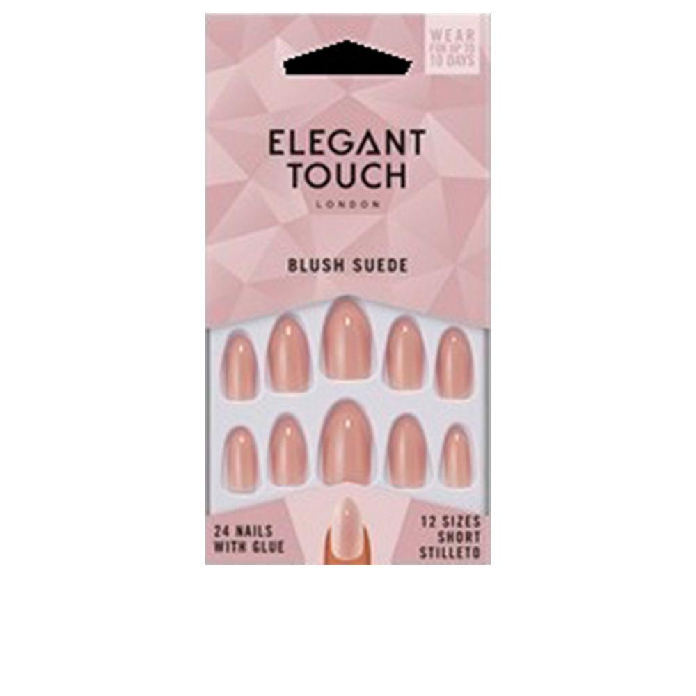 Core Colour Nails With Glue Short Stiletto #blush Suede