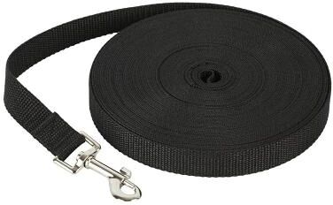 Uplift Essentials High Tensile Extended Training Lead Industrial Grade Nylon Tracking Rope For Dogs black 10m(33ft)