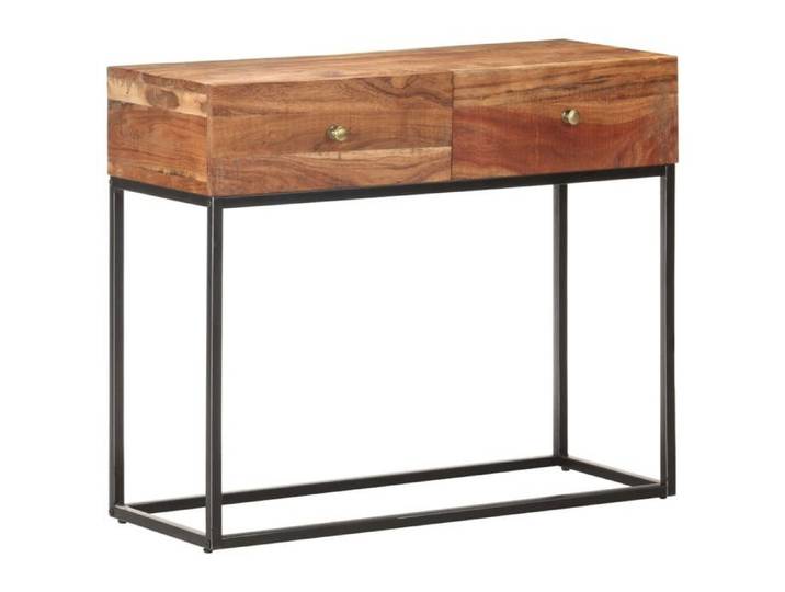 (Promotion octo) Table console 90x35x75 cm - Bois d'acacia brut - Pour salon/chambre/bureau vci2375275