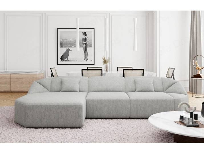 Stoff Ecksofa Cabrera L-Form Kurz