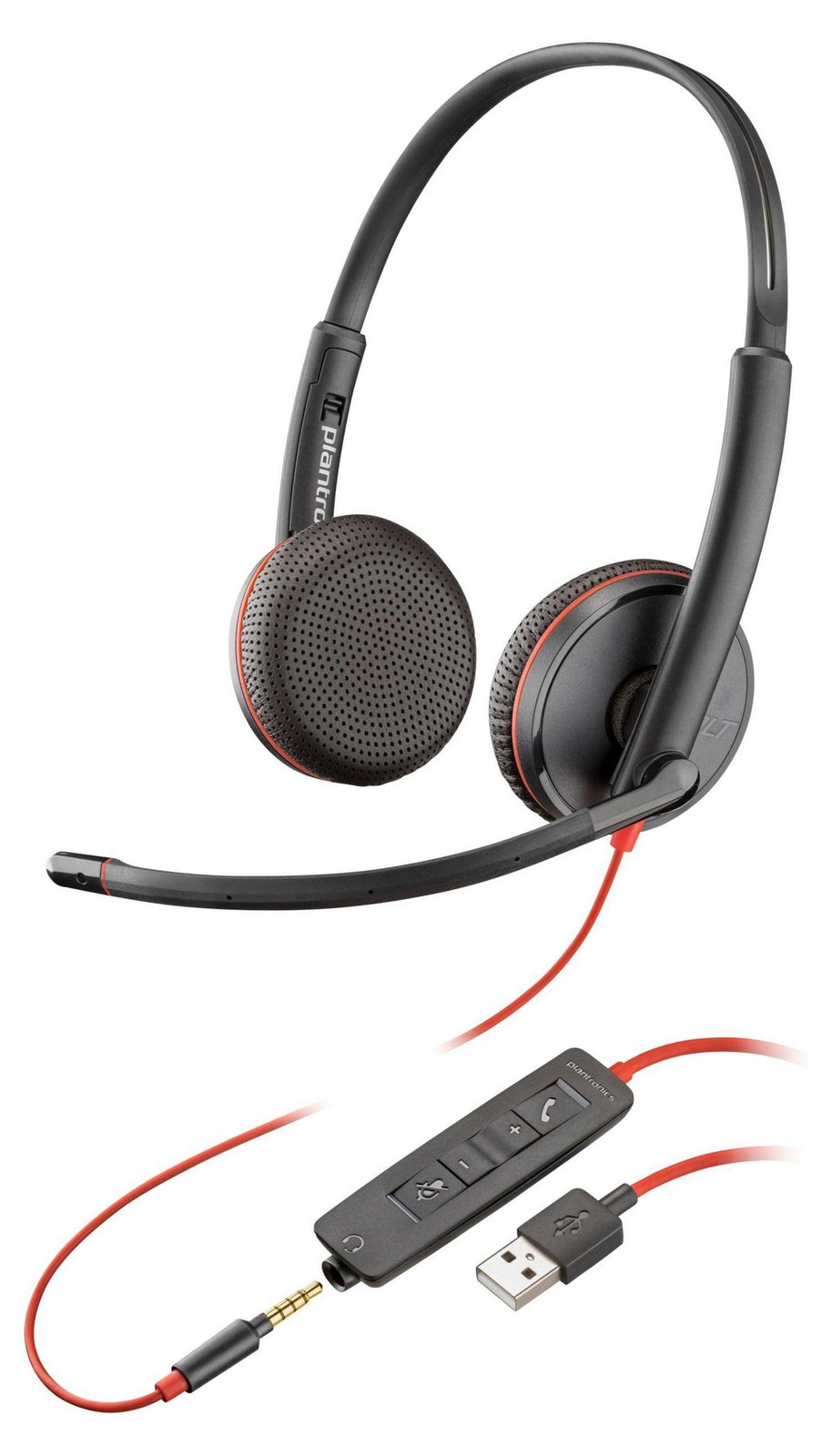 HP Poly Blackwire 3225 stereo headset USB-A zwart 80S11A6