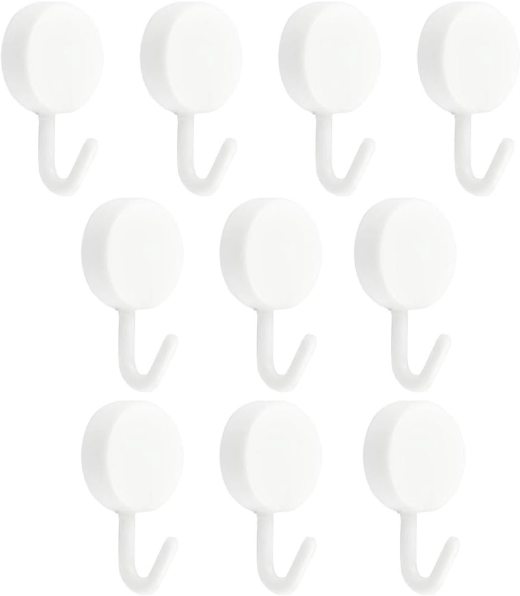 Thijox - 10 stuks Zelfklevende Wandhaken - Wit - Ideaal voor Badkamer, Keuken en Muur