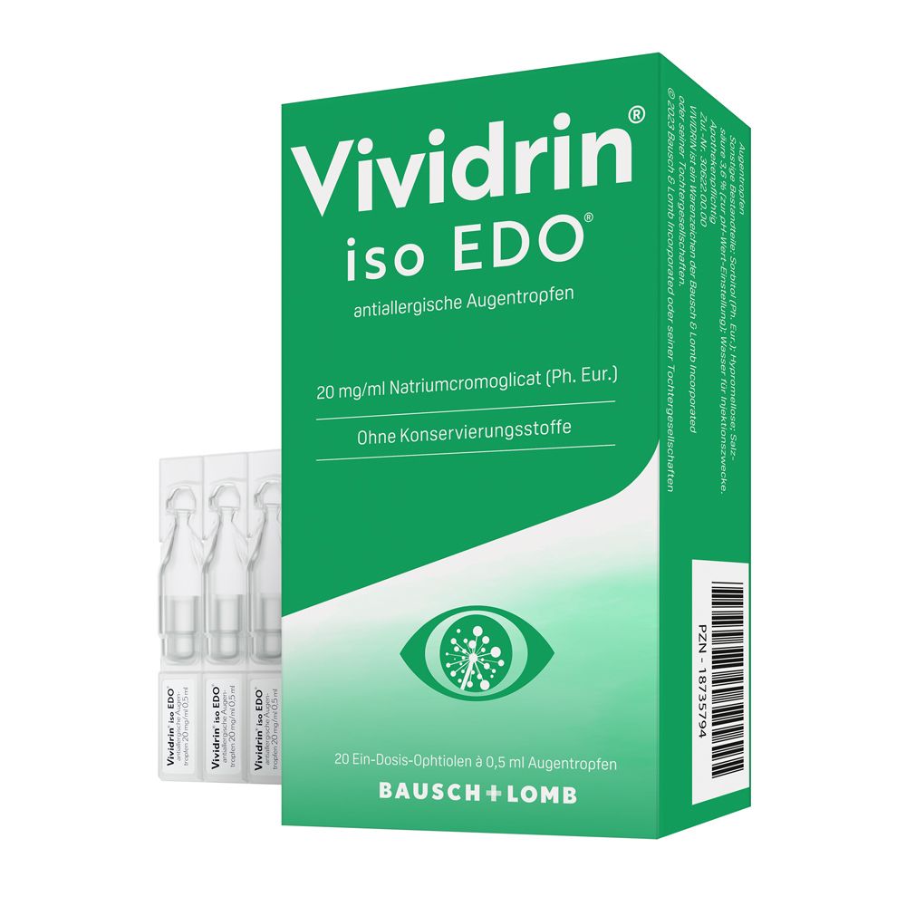Vividrin iso EDO antiallergische Augentropfen 20x0,5 ml