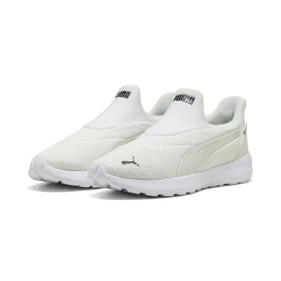 Walkingschuh PUMA "SOFTRIDE COSMIC SLIPTECH", Damen, Gr. 39, Textil, weiß (vapor gray, vapor gray), unifarben, Schuhe Walkingschuh, Slip-on Sneaker
