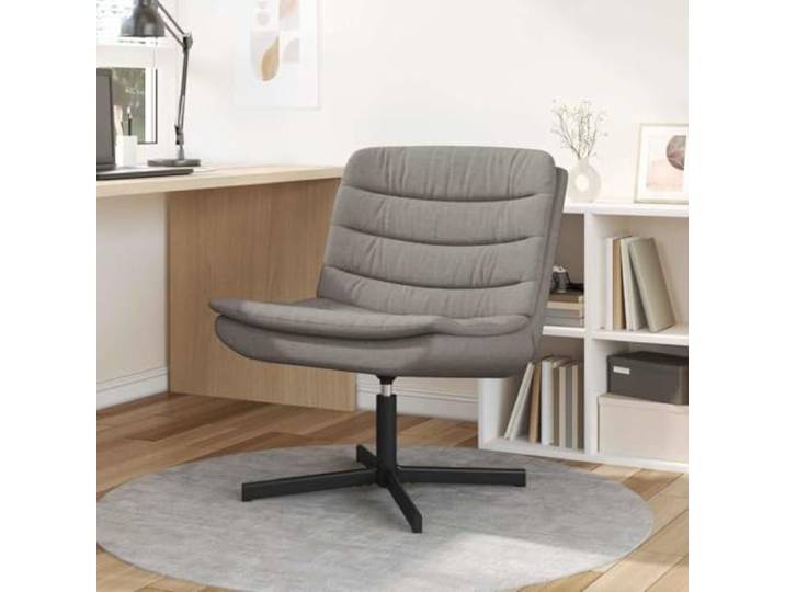 KFPOERTFGD Drehstuhl Taupe, 360 Stuhl Mit Metall-Beinen & Stoff-Bezug Ergonomisch geformt, Für Wohnzimmer & Büro, Einfache Montage