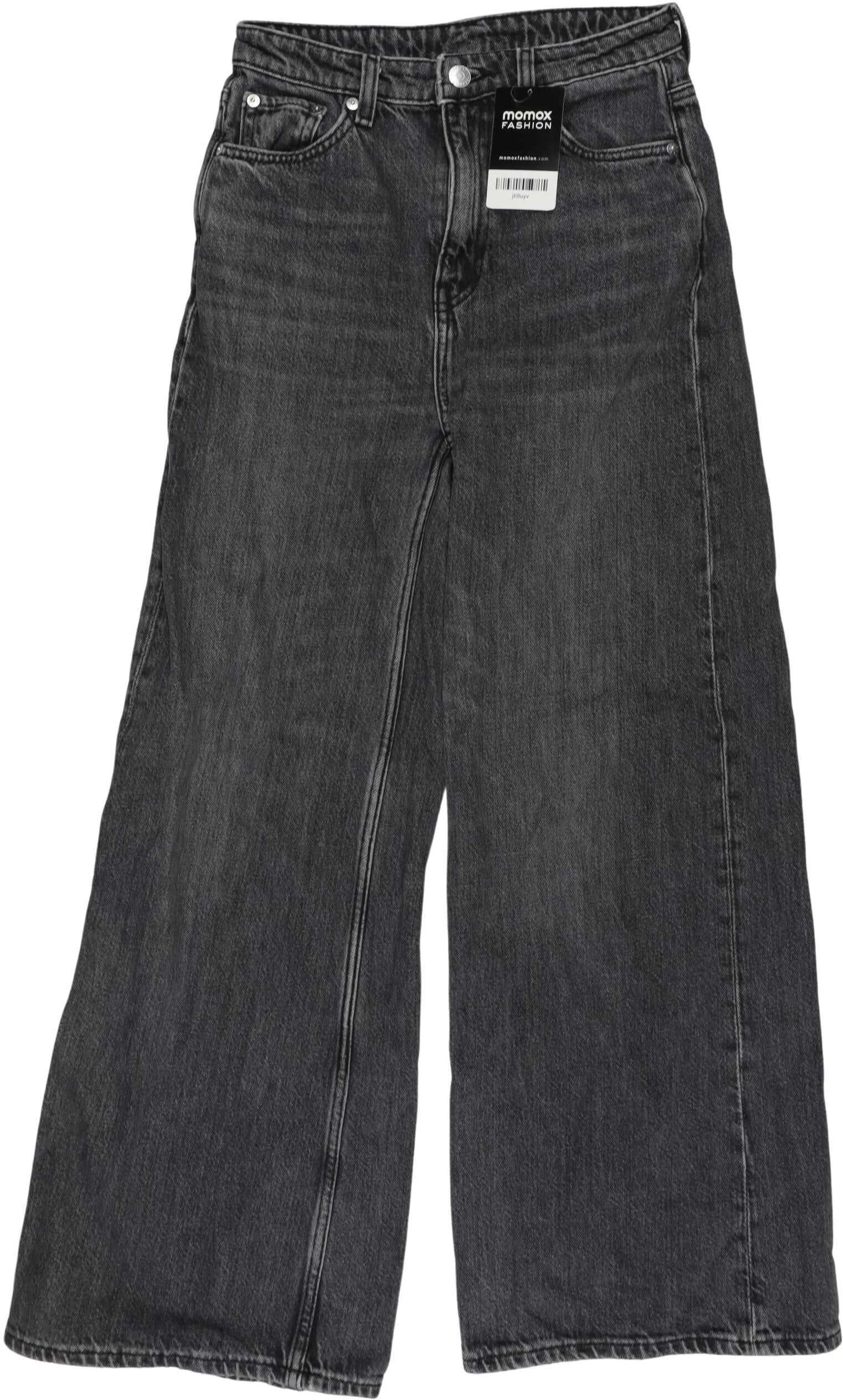 Weekday Damen Jeans, Grau, Gr. W24, Baumwolle - Second Hand
