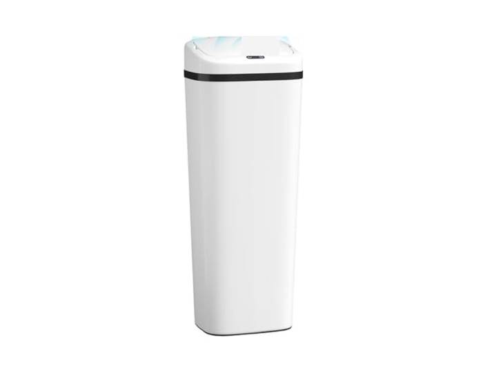 DOTHMVGTD Automatischer Küchenabfalleimer 50 L, Schmaler Edelstahl Mit Infrarotsensor Und Manuellem Modus, Anti-Fingerabdruck Leiser Deckel Mit Soft-Close-Funktion