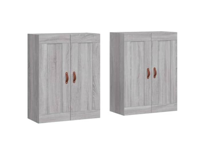 Helloshop26 2 Stück praktische Wandschränke Aufbewahrung 69,5 x 34 x 90 cm aus Sonoma Technikholz grau 02_0055464