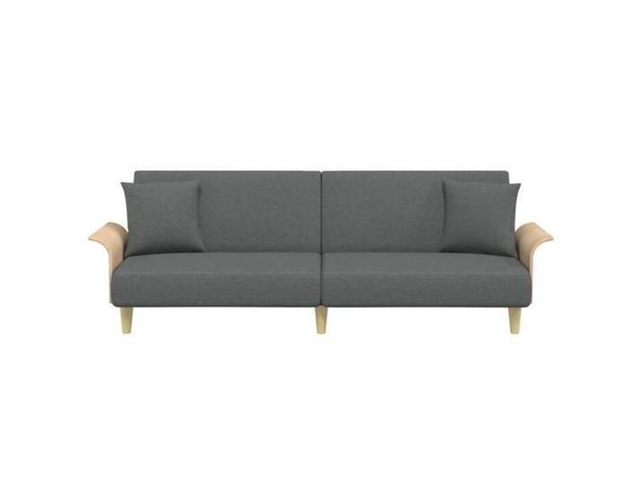 Gris SOFA Convertible - Moderne - Canapé-lit - avec accoudoirs gris foncé tissu C570