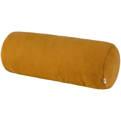 XL-NACKENROLLENHÜLLE FarbTon Chenille-Haptik curry-gelb 70/25 cm