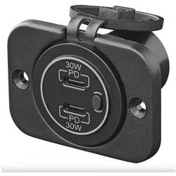 ProPlus USB-Schnellladegerät Einbau Typ C 2-fach 12/24V 3A, Auto Adapter