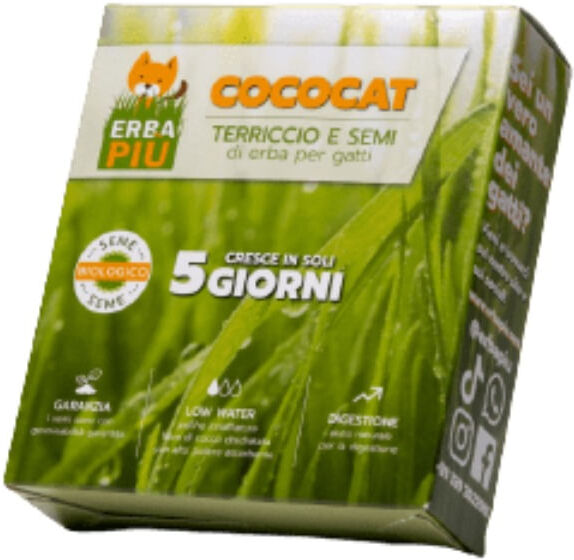 ERBA PIU Erba Più Cococat Terriccio e Semi di Erba per Gatto 1PZ