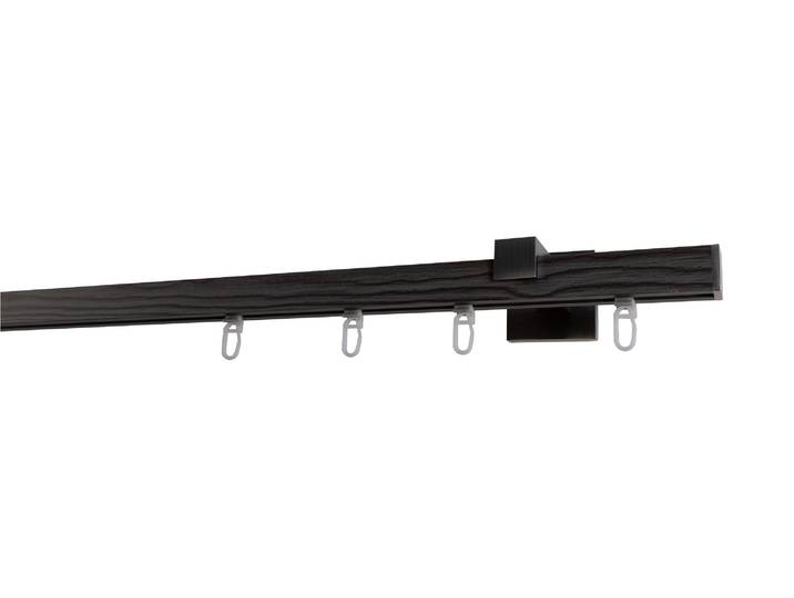 Gardinenstange GARESA Finn Wandmontage , grau (grau, edelstahlfarben), L:120cm, Gardinenstangen, Gardinenstange, Innenlaufprofil, Wandmontage