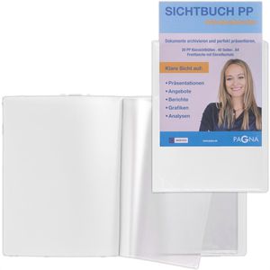 Pagna Sichtbuch 21011-19 Office, aus PP, A4, mit 20 Hüllen und Außentasche, transparent