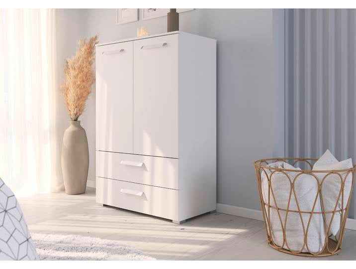 Kommode 119 cm 80 x 119 x 42cm Weiß/Alpinweiß