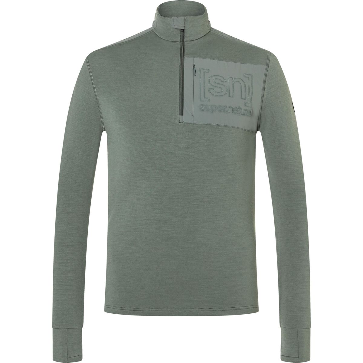 Super.Natural M Shoulder Guard 1/4 Zip eucalyptus (67I) S SNM02366067IS