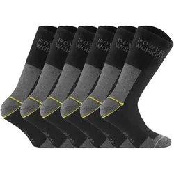 Rohner Basic Unisex Arbeitssocken, 6er Pack - Power Worker, Polsterung Schwarz/Grau / 39-42