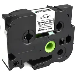 Schablonenband kompatibel zu STe-141 schwarz auf transparent 18mm x 3m