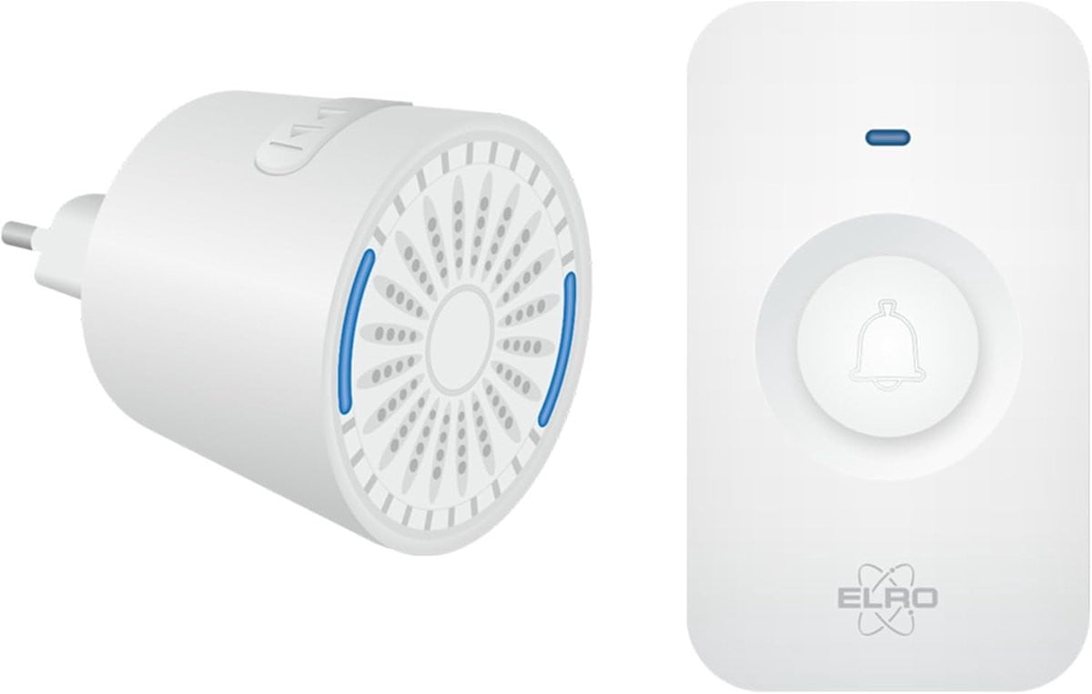 Draadloze Deurbel Set met Plug-In Ontvanger in het Wit