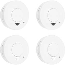 Smartwares Rauchwarnmelder 4er Set batteriebetrieben (Ø x H) 100 mm x 35 mm 10.100.41
