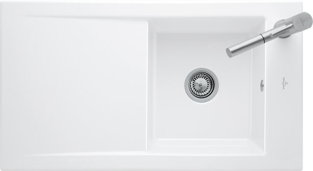Villeroy und Boch Villeroy et Boch Timeline 50 Évier plat à chasse d'eau 33070FS5 évier, ébène