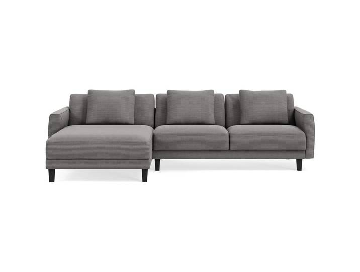Ecksofa Avena Stoff/Holzfuss schwarz anthrazit B 278 T 163 cm - Möbel Konfigurator: Traummöbel individuell zusammenstellen