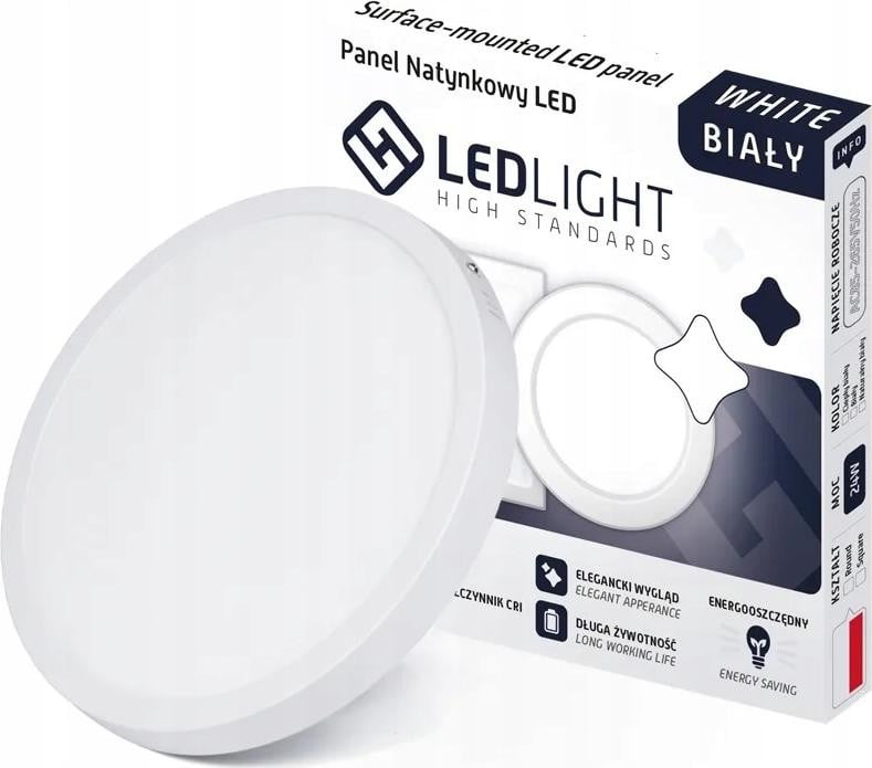 LedClick LED-plafondlamp rond paneel 24W