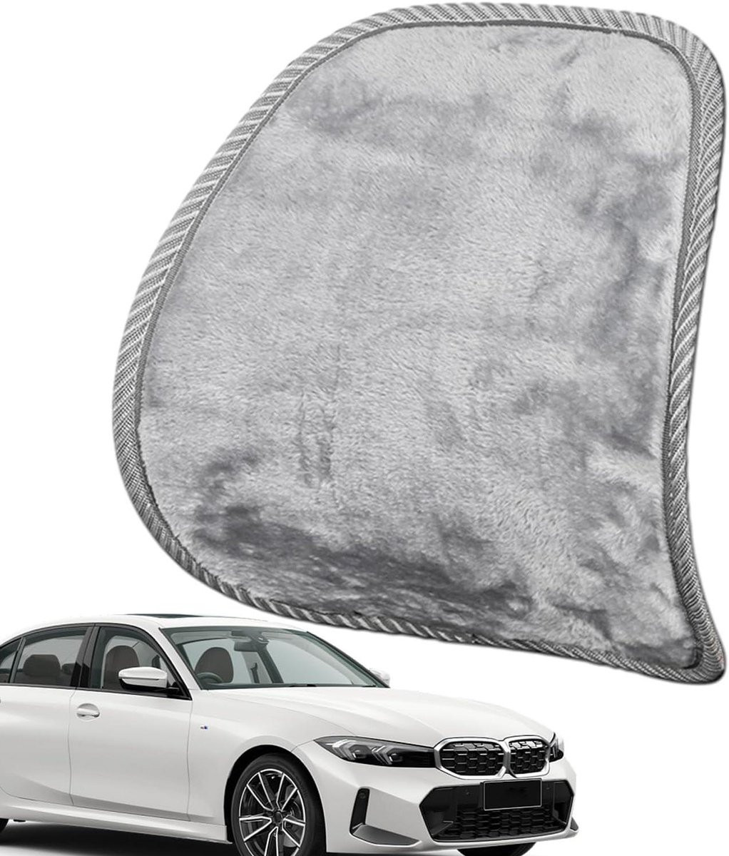 Ergonomisch lendensteunkussen voor in de auto - Grijs - 37 x 38 cm