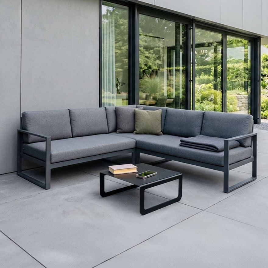 tuning-art Terrassentisch aus Metall für Lounge-, Garten- und Balkonbereiche
