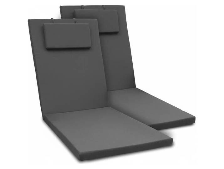 Set de 2 chaises longues de jardin Loft RL 200x60x5cm gris graphite