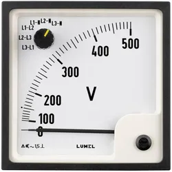 Lumel, Energiemessgerät, EP29 500V EP29 500V Einbaumessgerät EP29 500V 500 V/AC Dreheisen