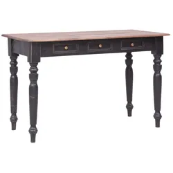 vidaXL Schreibtisch mit 3 Schubladen 117×57×75 cm Massivholz Mahagoni