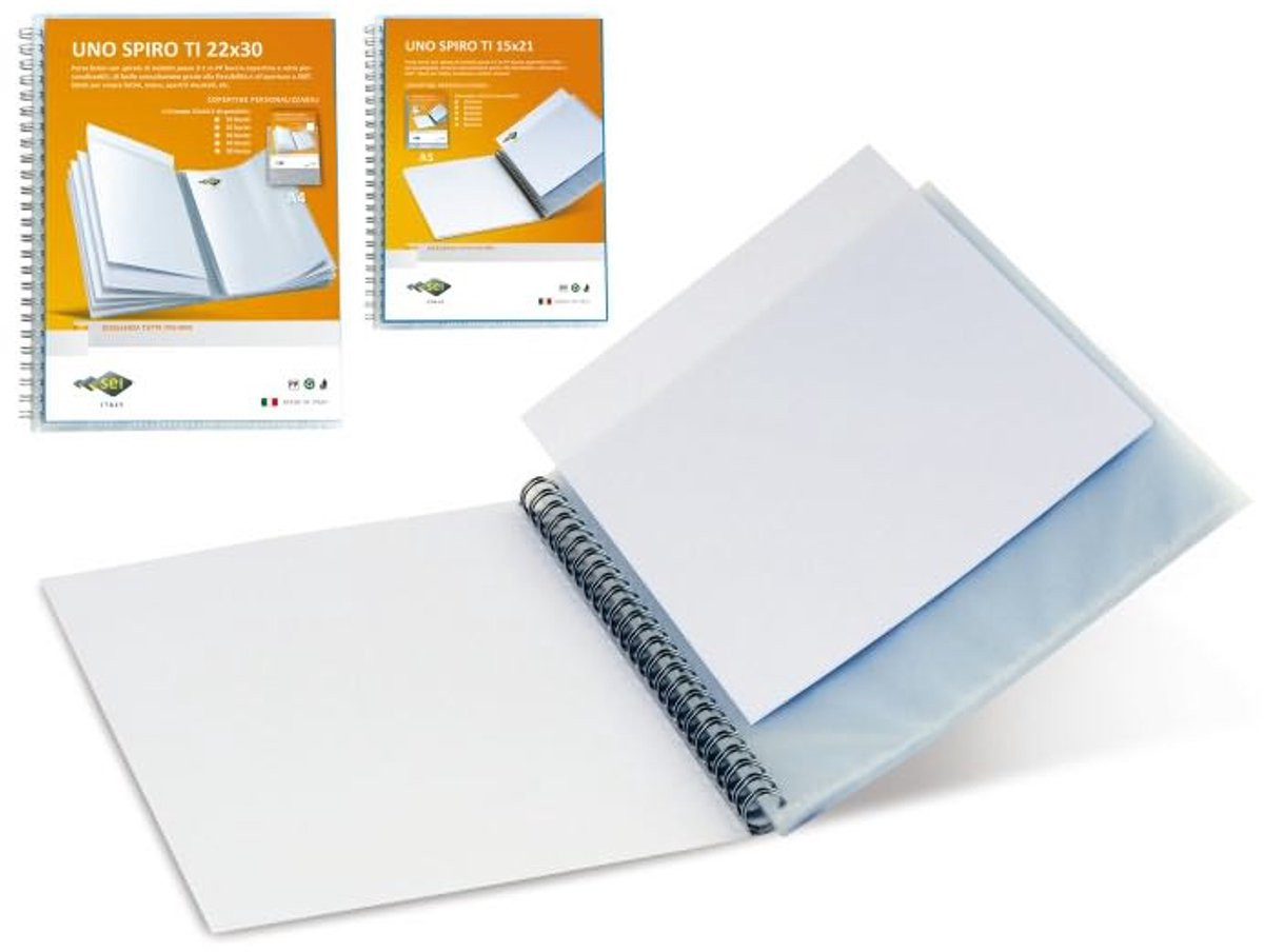 SEI Rota Uno Spiro TI presentatiedisplayboek met 30 vakken voor A4