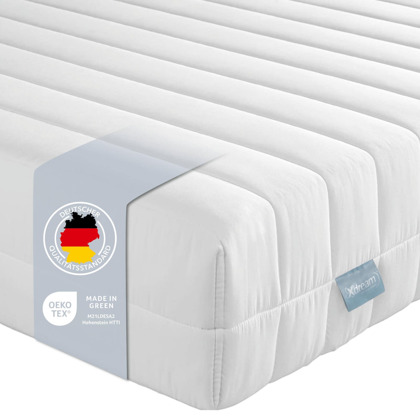 XDREAM Pure puntelastische koudschuimmatras voor volwassenen, B/D: 140 x 200 cm, Hoogte: 11 cm